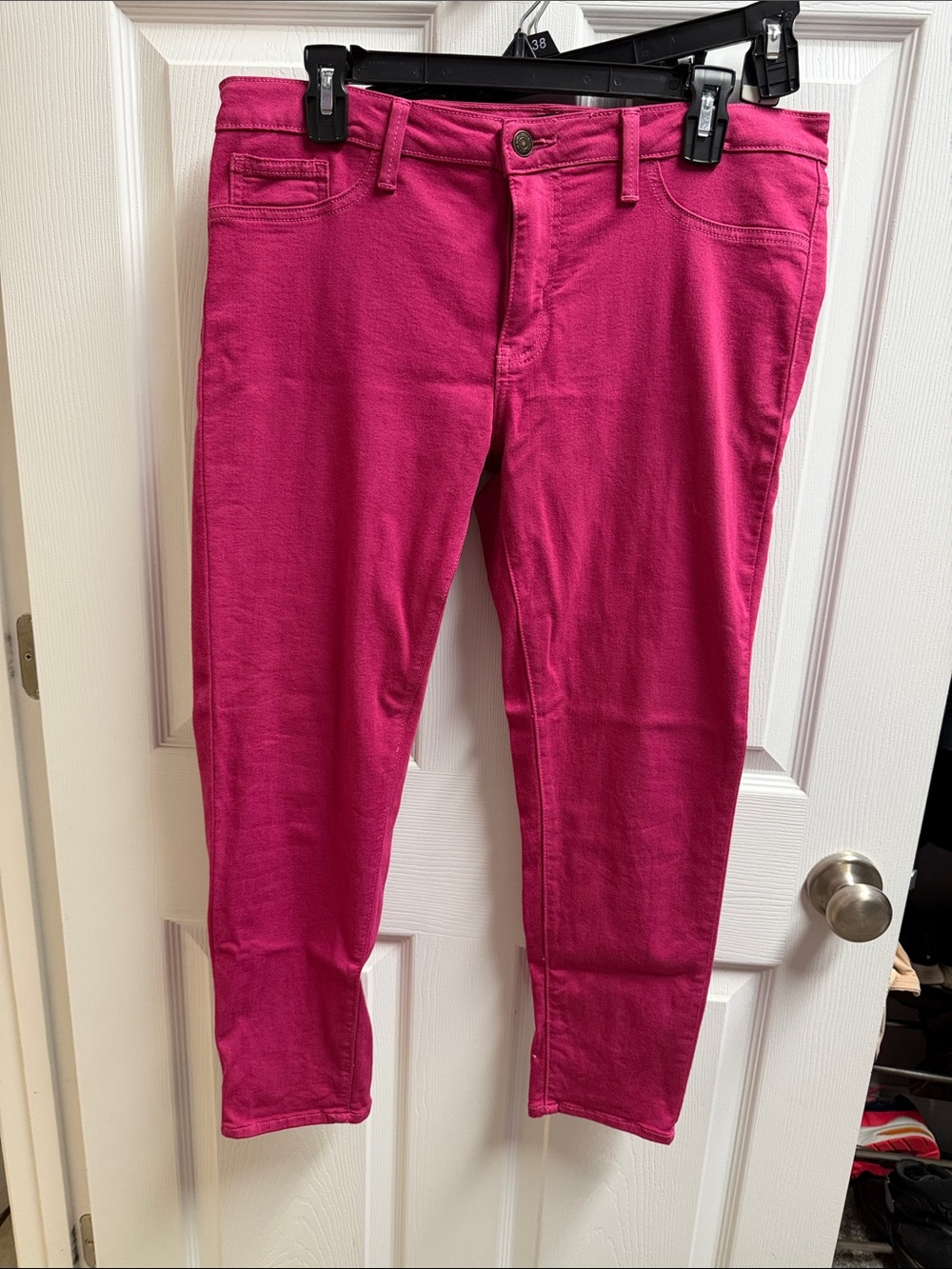 Just Black Bright Fuchsia Ankle Jeans - Slim Cropped